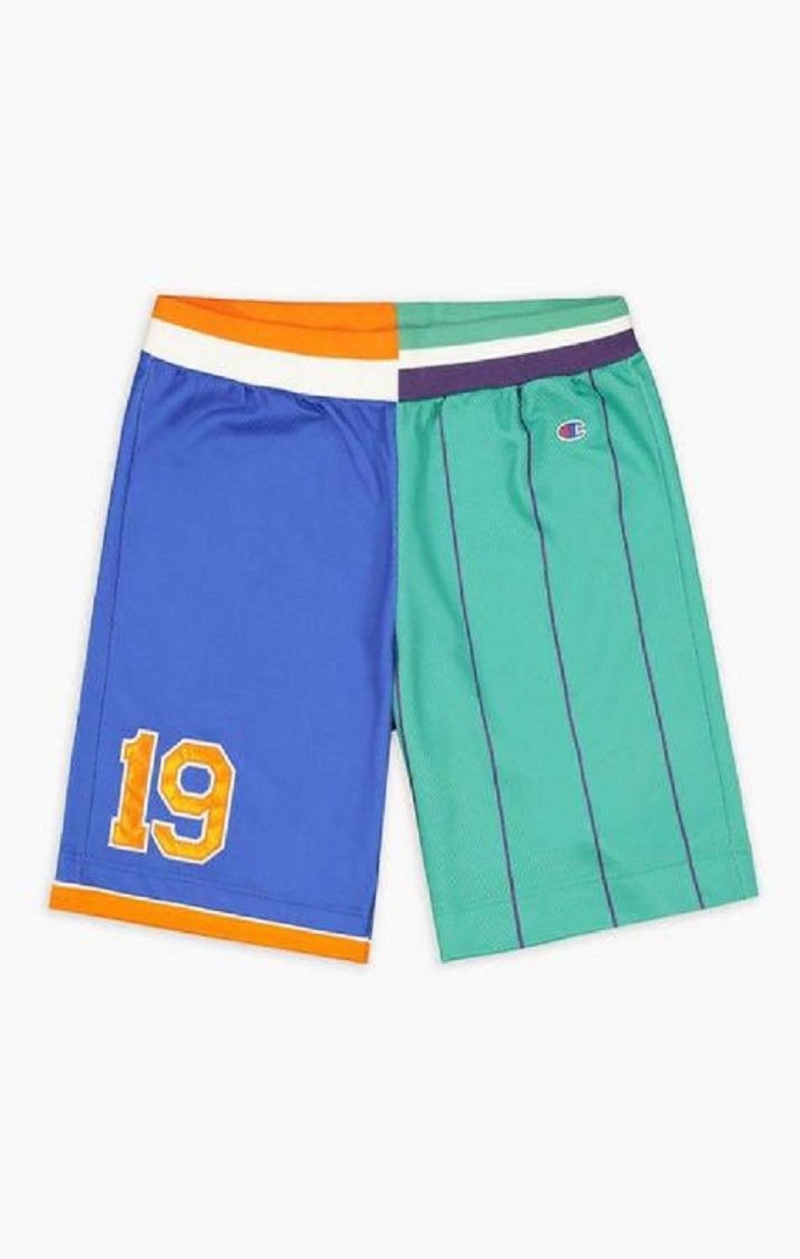 Champion NBMIX Patchwork 'Champion 19' Basketball Shorts Shorts Herr Blå | 8210-LWABK