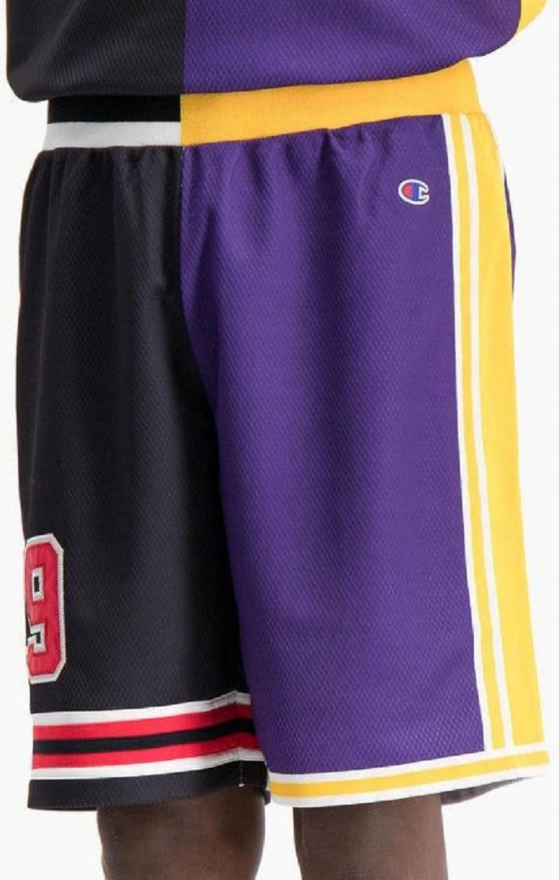 Champion NBMIX Patchwork 'Champion 19' Basketball Shorts Shorts Herr Svarta Lila | 5740-JKRBA