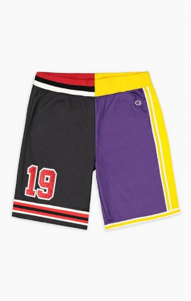 Champion NBMIX Patchwork 'Champion 19' Basketball Shorts Shorts Herr Svarta Lila | 5740-JKRBA