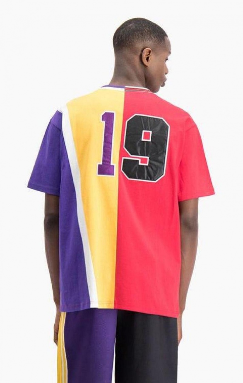 Champion NBMIX Patchwork 'Champion 19' Basketball T-shirt Herr Röda | 1604-LSVXD