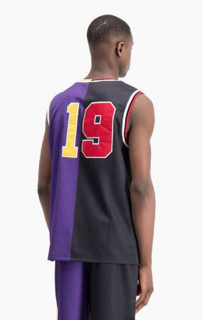 Champion NBMIX Patchwork 'Champion 19' Basketball T-shirt Herr Svarta Lila | 2958-ETDBG