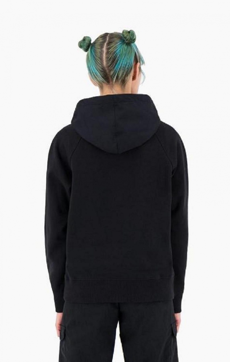 Champion New York Hoodie Hoodie Dam Svarta | 8421-WISFR