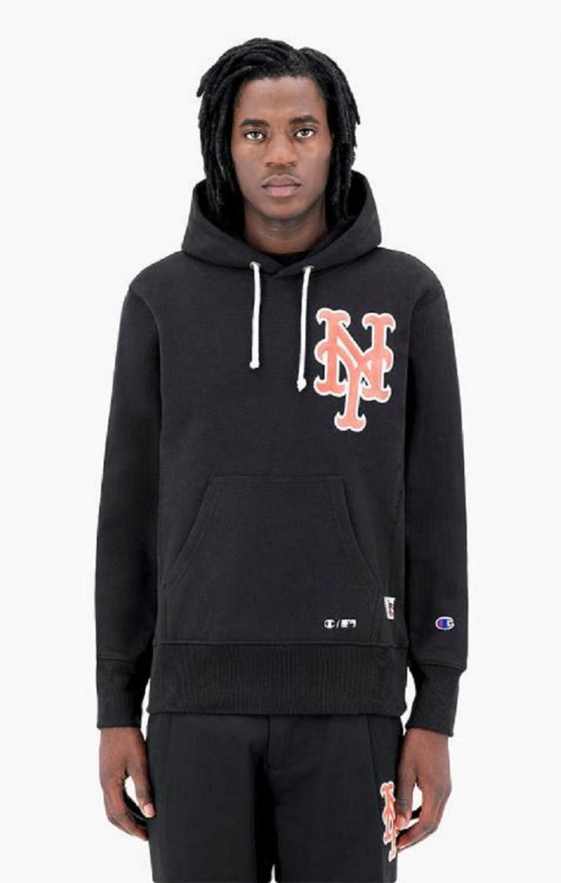 Champion New York MLB Hoodie Hoodie Herr Svarta | 7824-EDJCO