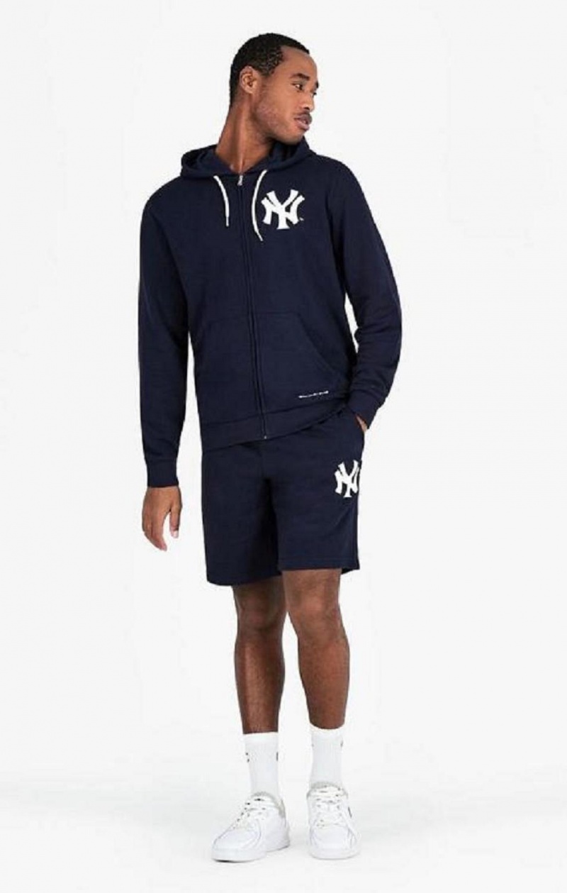 Champion New York MLB Hoodie Hoodie Herr Mörkblå | 4735-NYDAJ