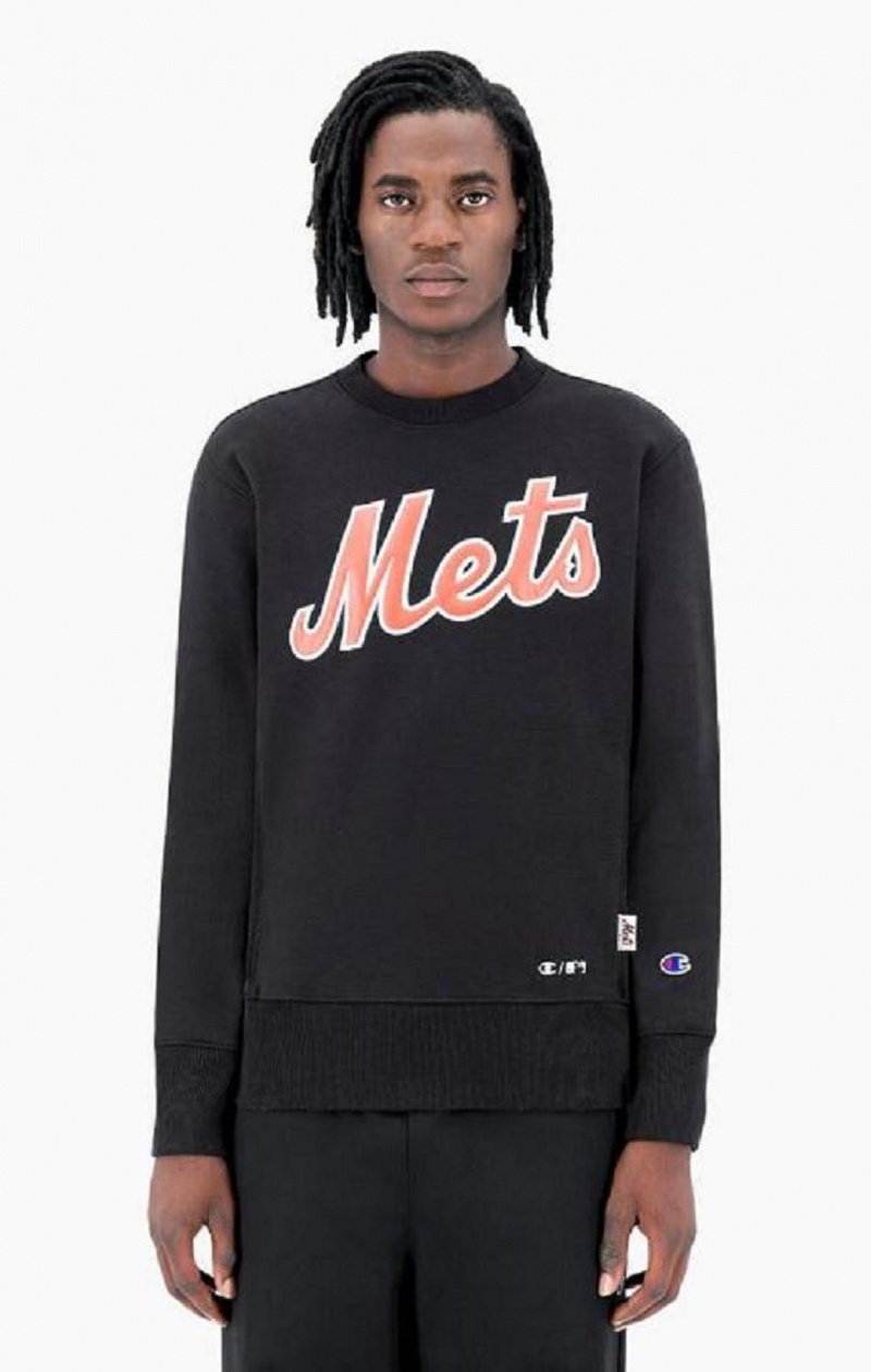 Champion New York MLB Sweatshirt Tröjor Herr Svarta | 6089-CTXAY