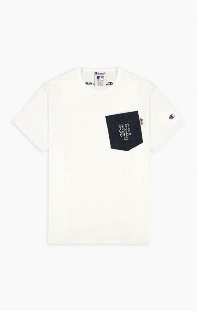 Champion New York MLB T-Shirt T-shirt Herr Vita | 2547-YFKVC