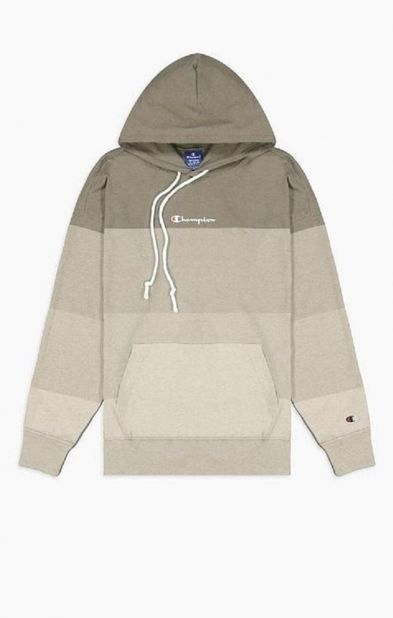 Champion Ombré Panelled Bomull Jersey Hoodie Hoodie Herr Gröna | 0549-SXCOW