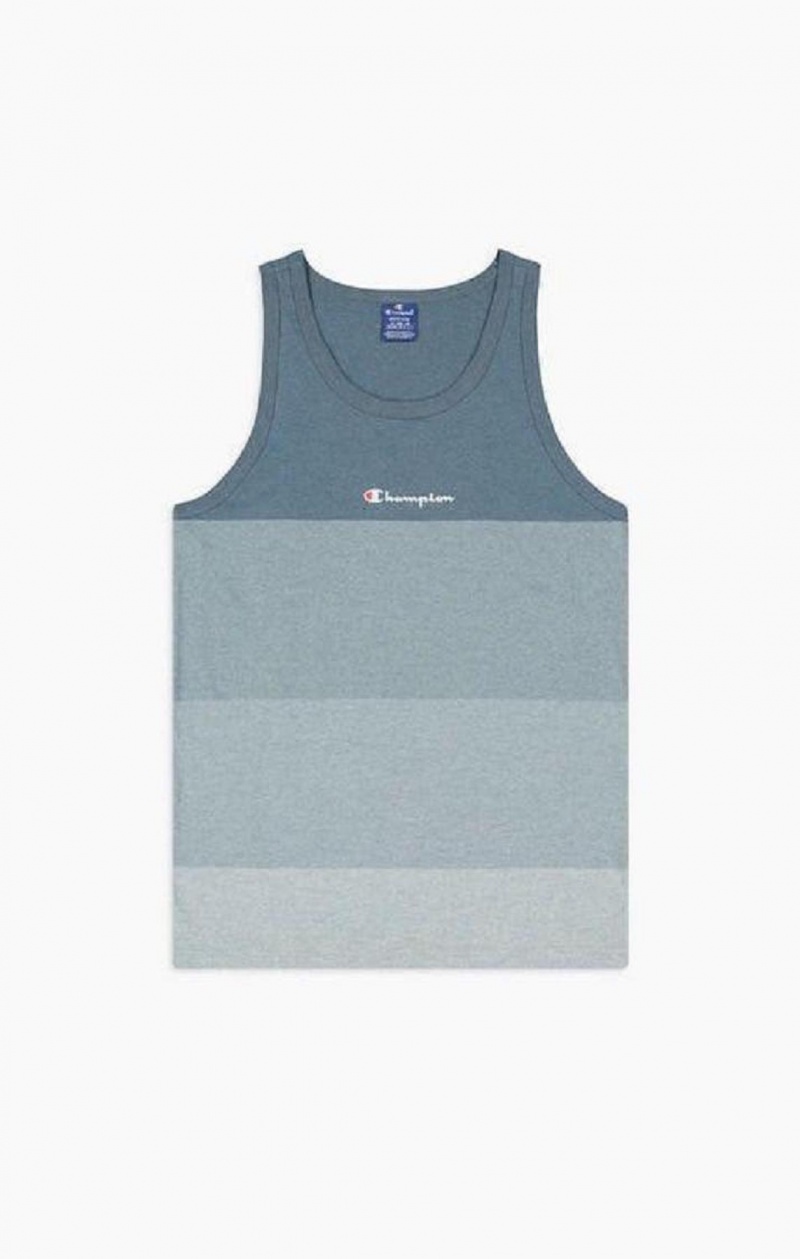 Champion Ombré Panelled Tank Top T-shirt Herr Blå | 6148-STHFV