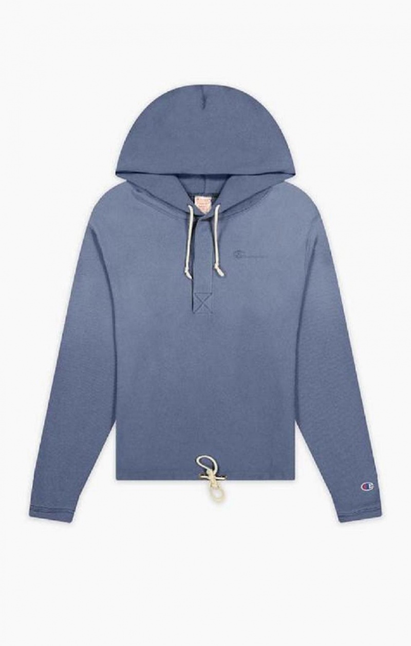 Champion Ombré Wash Drawstring Midja Hoodie Hoodie Dam Mörkturkos | 5087-DPZYK