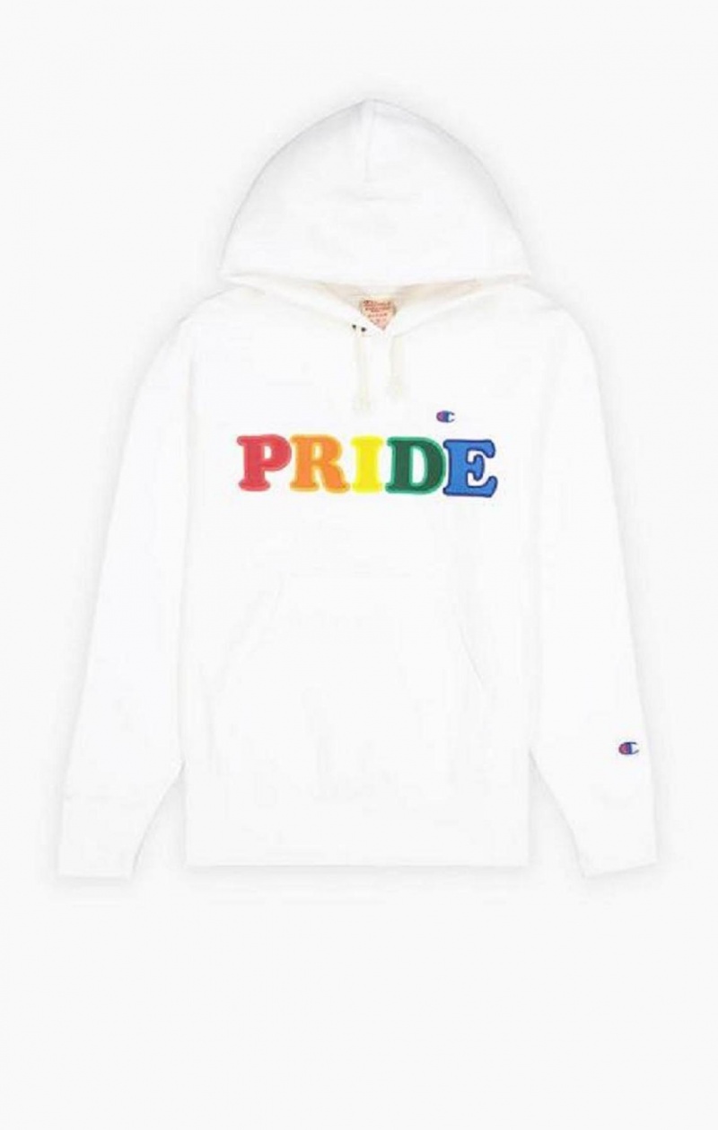 Champion PRIDE Reverse Weave Hoodie Hoodie Herr Vita | 6208-IWCSV