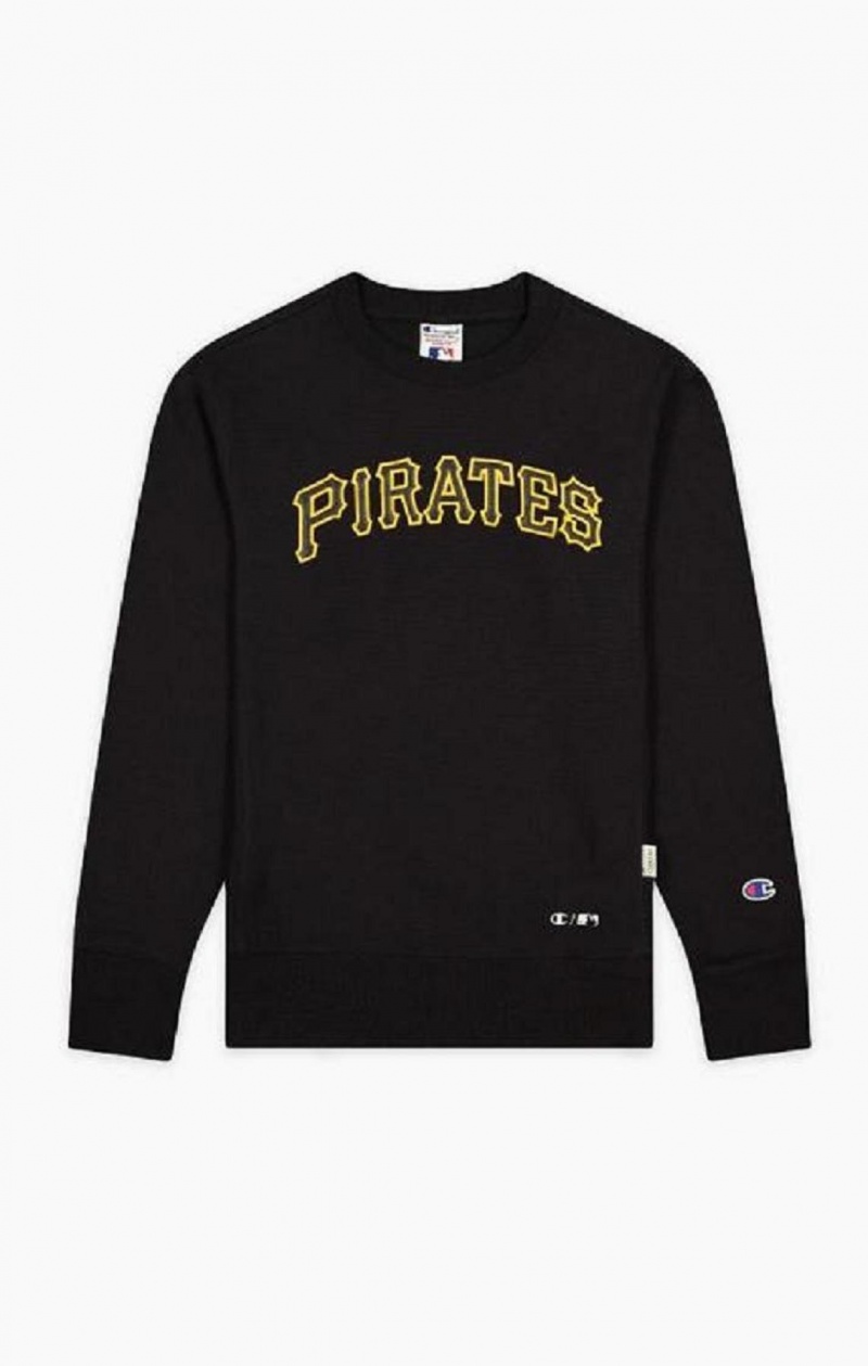 Champion Pittsburgh MLB Reverse Weave Sweatshirt Tröjor Herr Svarta | 7239-GEKPL