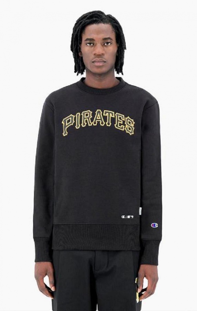 Champion Pittsburgh MLB Reverse Weave Sweatshirt Tröjor Herr Svarta | 7239-GEKPL