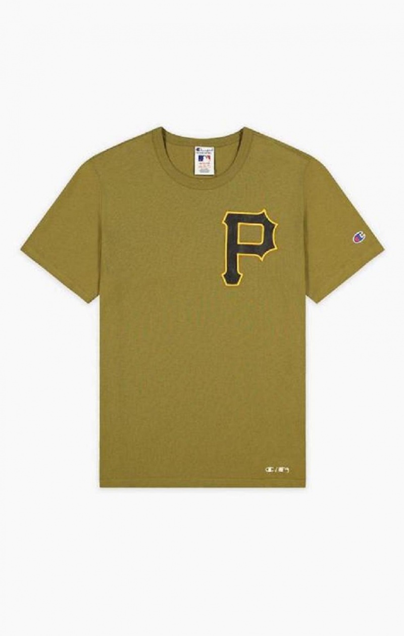 Champion Pittsburgh MLB T-Shirt T-shirt Herr Olivgröna Gröna | 6023-BAJNW