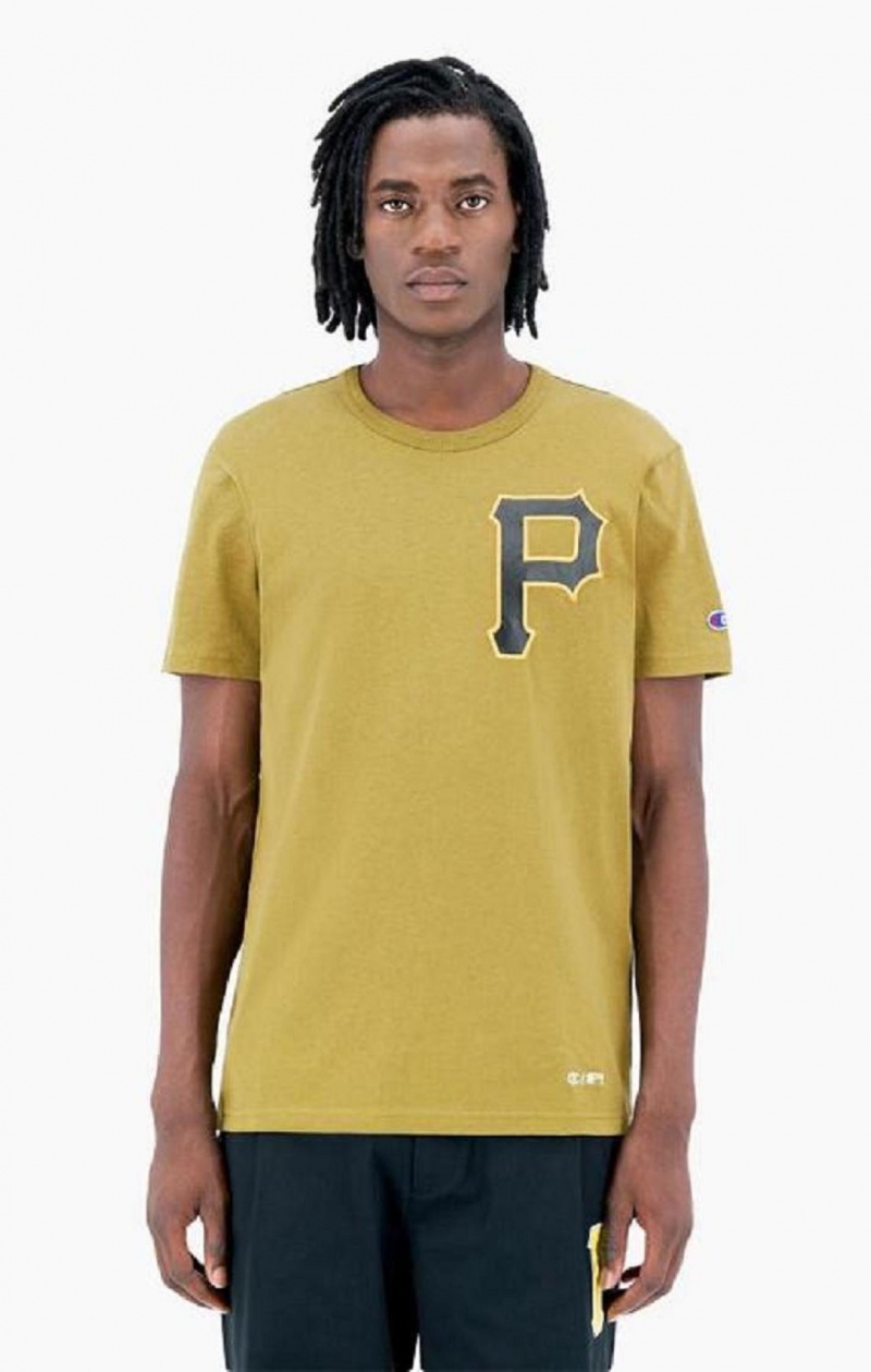 Champion Pittsburgh MLB T-Shirt T-shirt Herr Olivgröna Gröna | 6023-BAJNW