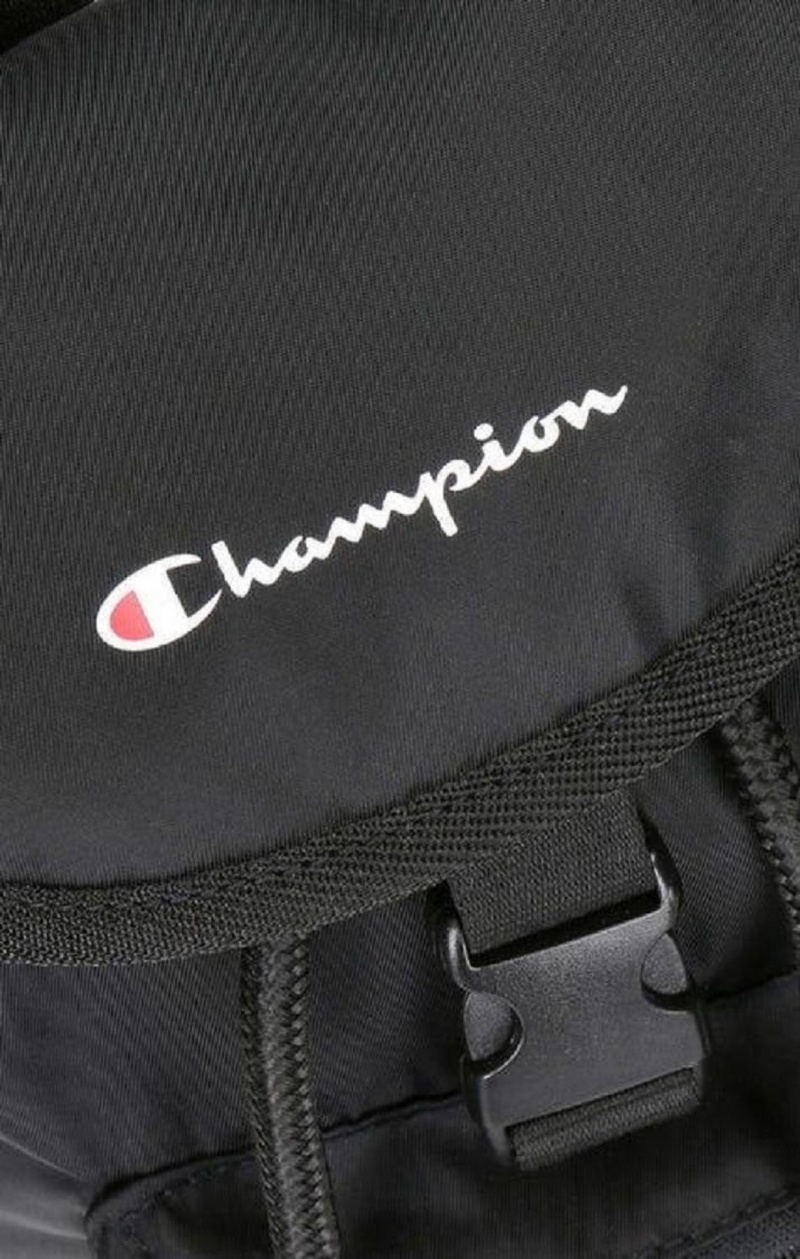 Champion Pocket Front Drawstring Backpack Väskor Dam Svarta | 0564-VYFBK