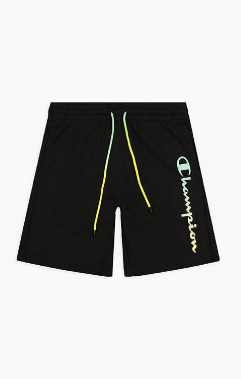 Champion Rainbow Script Logo Sweat Shorts Shorts Herr Svarta | 2175-ZOWDP