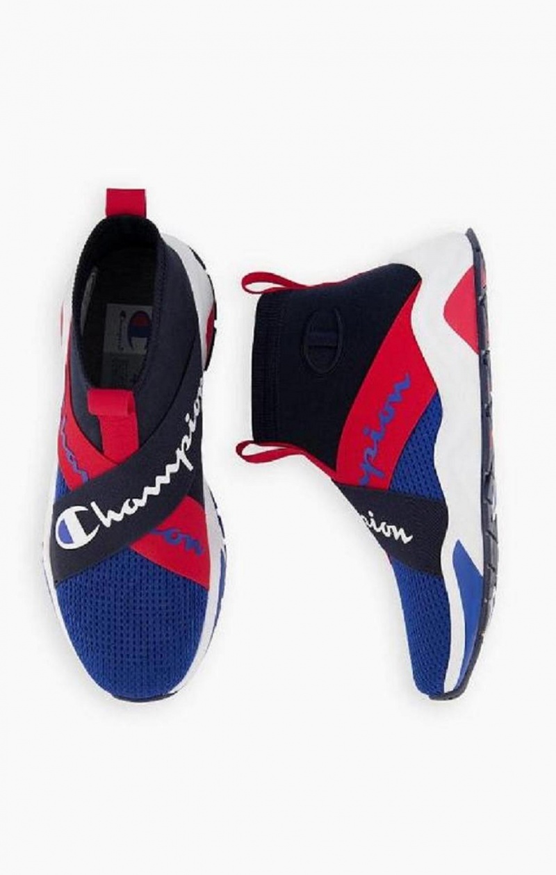 Champion Rally Cross Rem Sock Runner Trainers Träningsskor Herr Blå | 2376-HQJIY