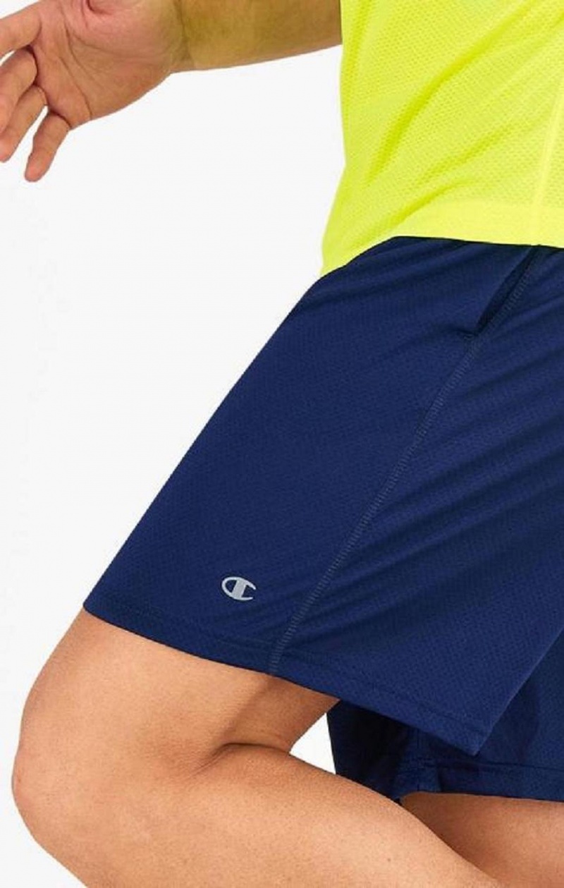 Champion Reflective C Logo Quick Dry Tränings Shorts Shorts Herr Blå | 5972-WTXRV