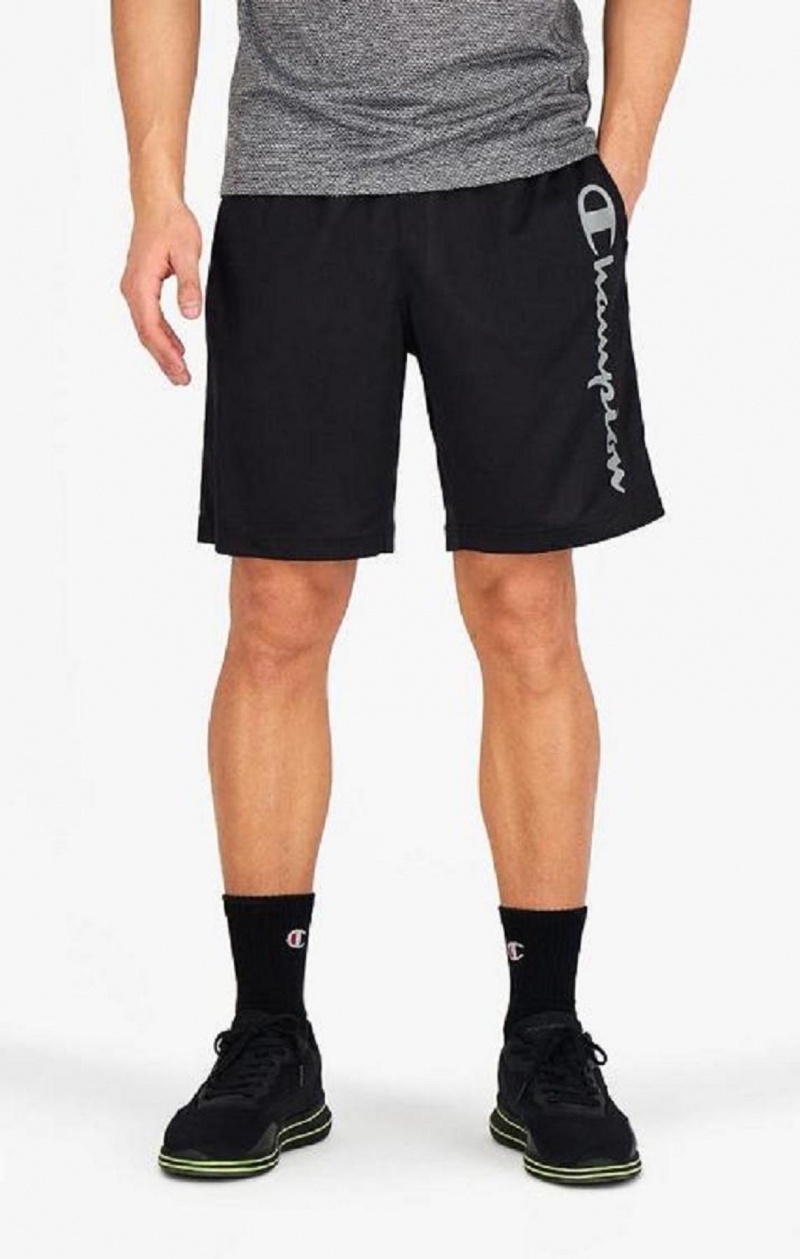 Champion Reflective Script Logo Shorts Shorts Herr Svarta | 4725-ETZKA