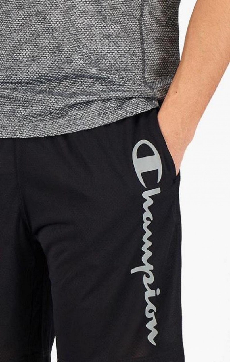 Champion Reflective Script Logo Shorts Shorts Herr Svarta | 4725-ETZKA