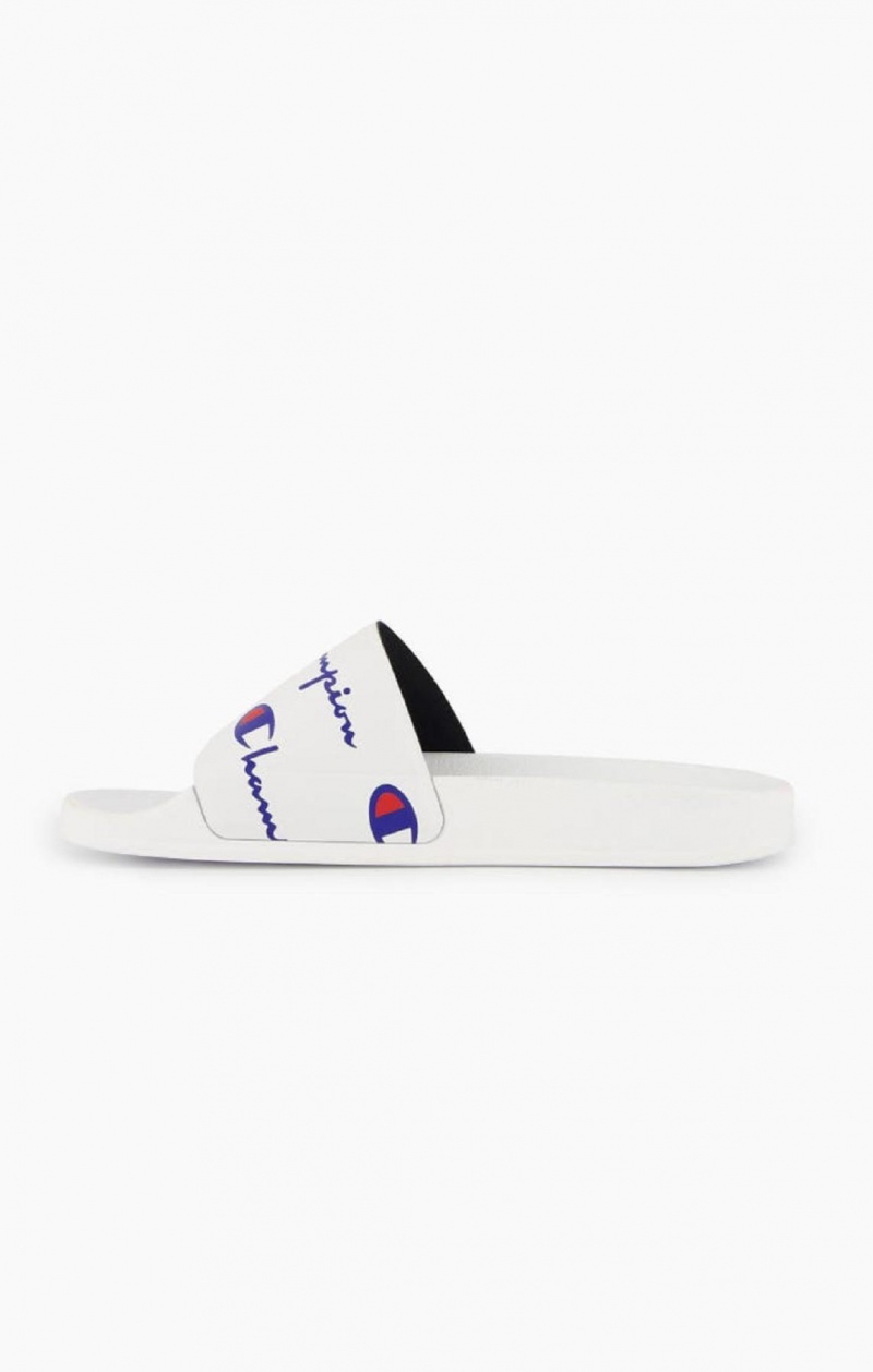 Champion Repeat Script Logo Print Pool Slides Badtofflor Dam Vita | 5328-NSXEP