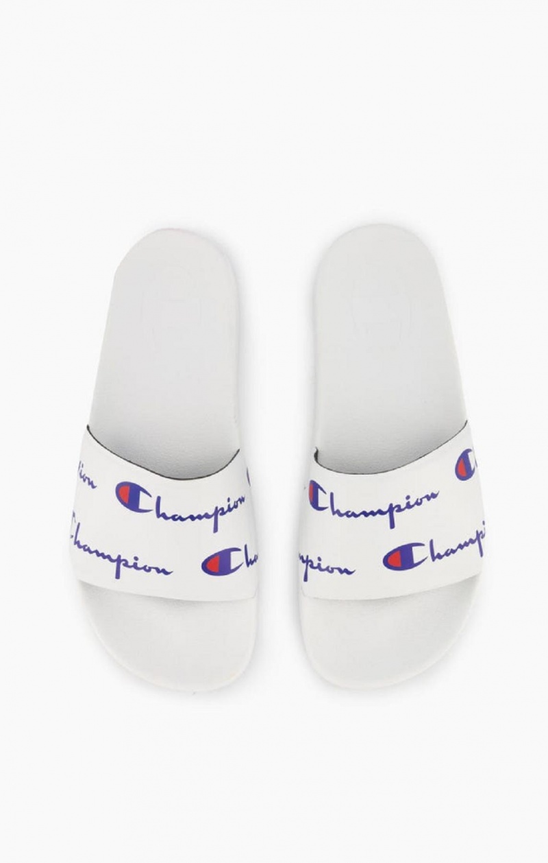 Champion Repeat Script Logo Print Pool Slides Badtofflor Dam Vita | 5328-NSXEP