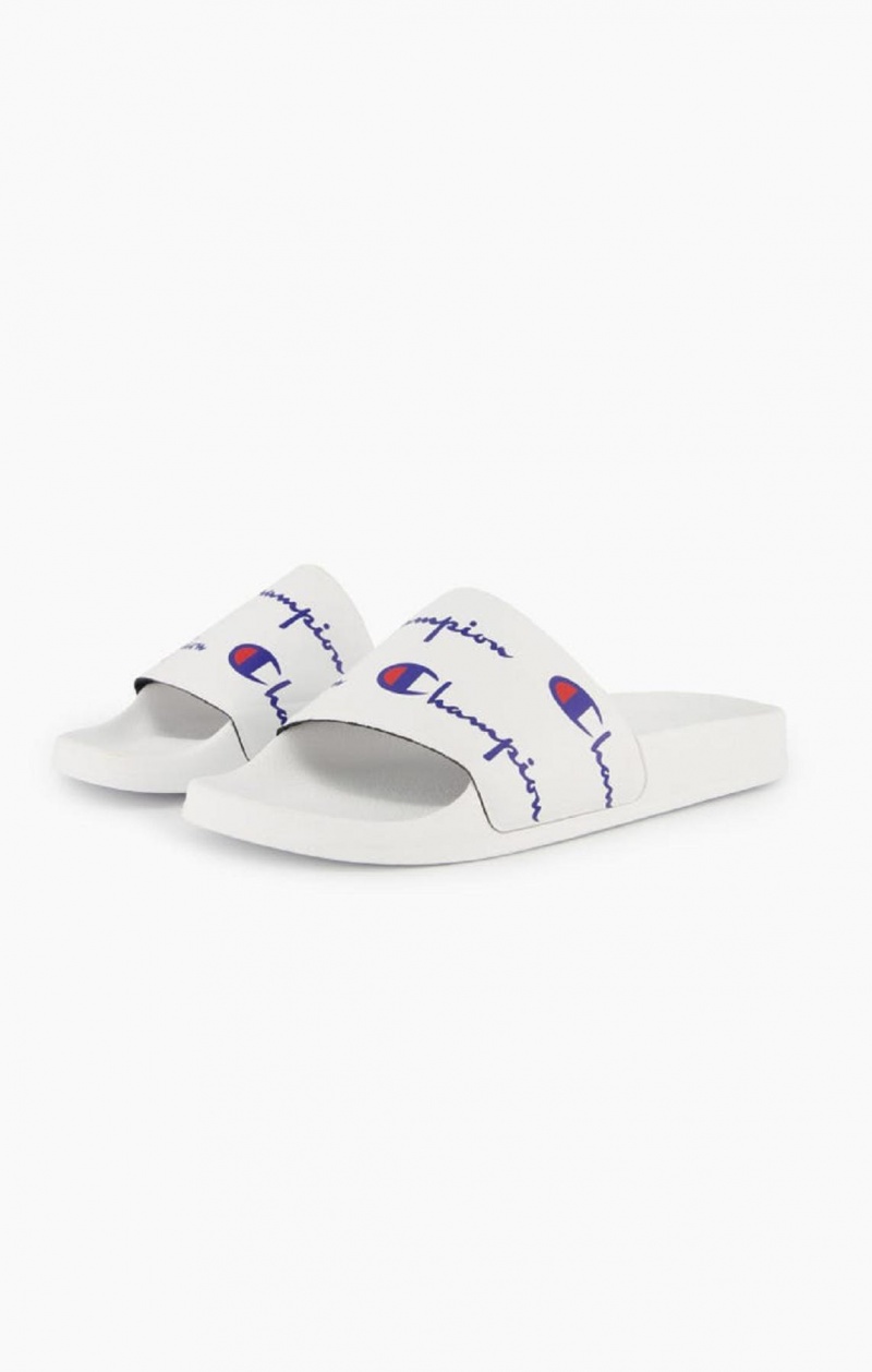 Champion Repeat Script Logo Print Pool Slides Badtofflor Dam Vita | 5328-NSXEP