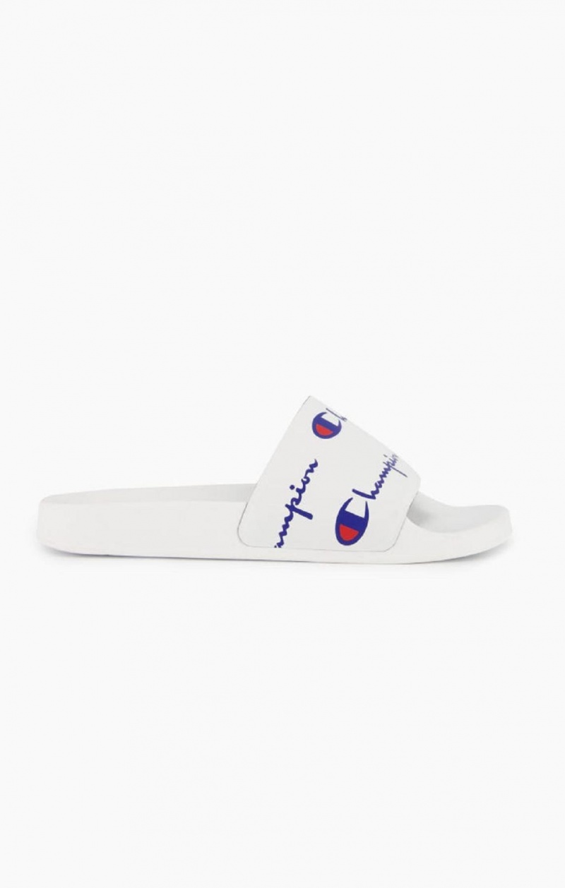 Champion Repeat Script Logo Print Pool Slides Badtofflor Dam Vita | 5328-NSXEP