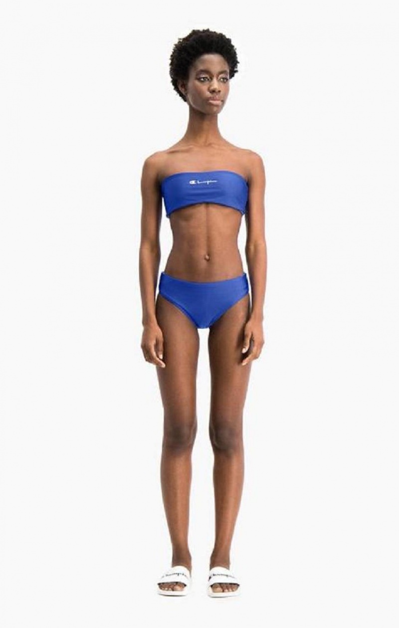 Champion Reversible C Logo High Midja Bikini Bottoms Badkläder Dam Blå | 3790-ICYSF