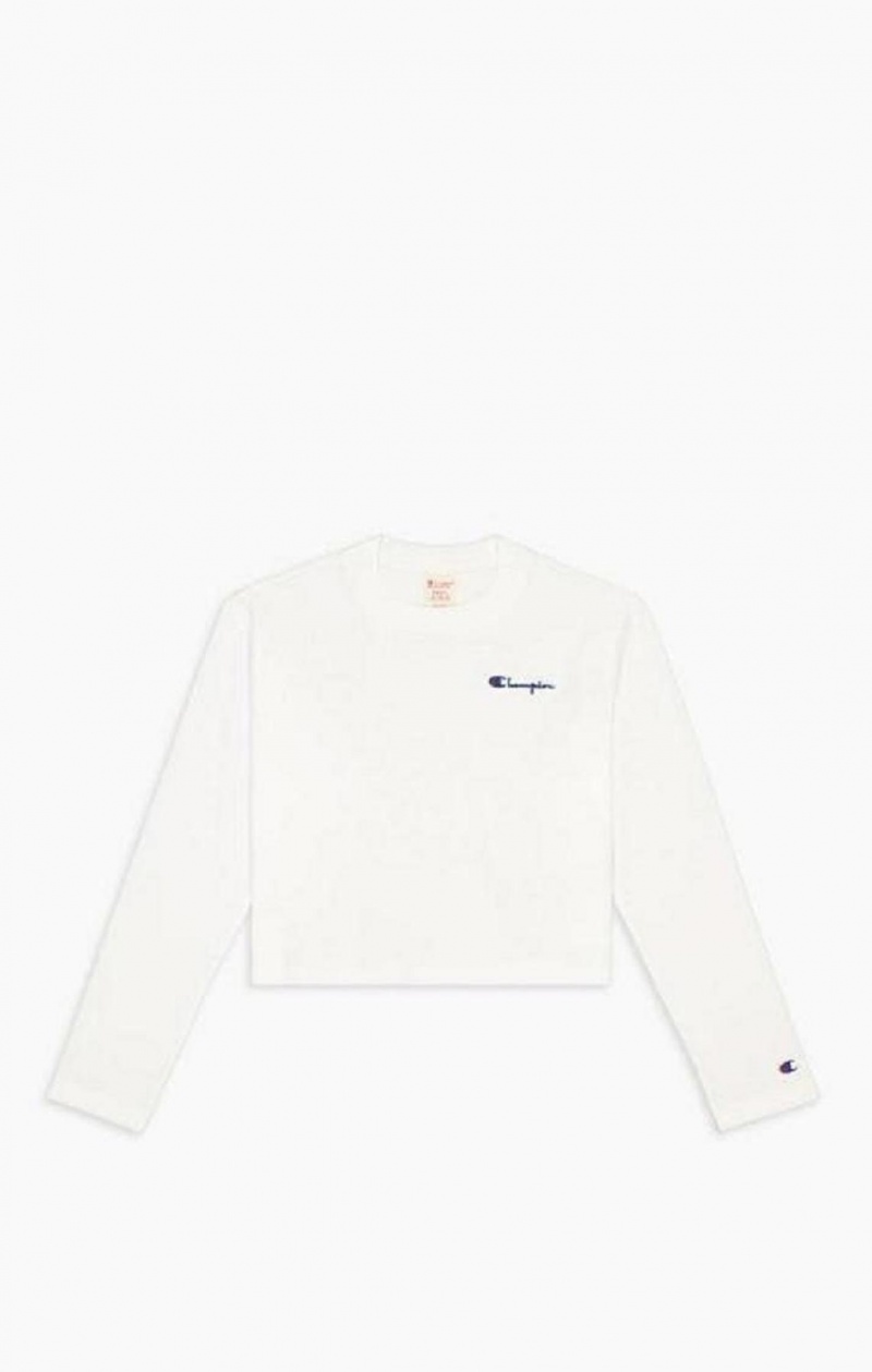 Champion Räfflad Neck Long Sleeve Jersey Top T-shirt Dam Bruna | 0746-HGOYS