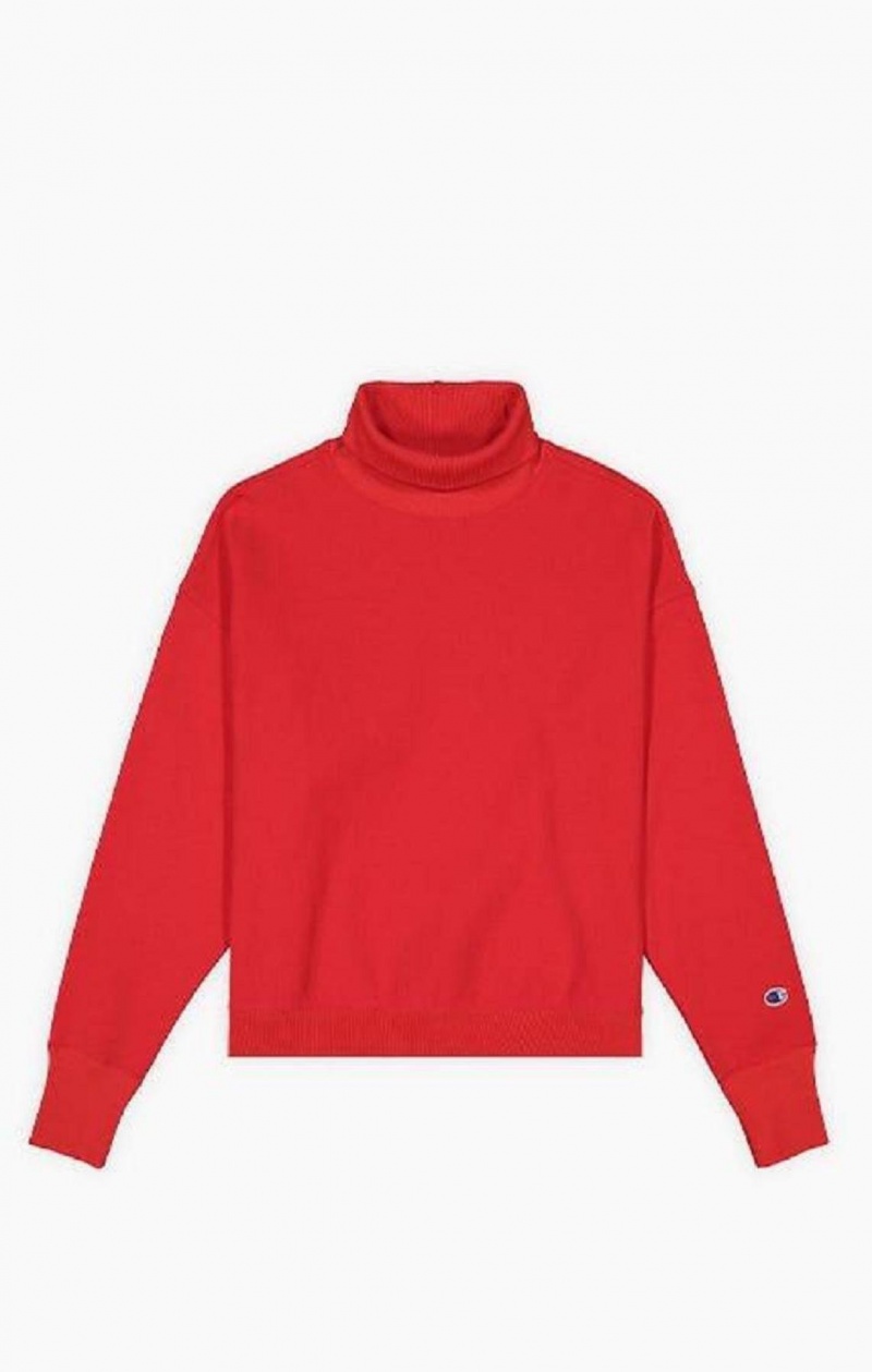 Champion Roll Neck Reverse Weave Sweatshirt Tröjor Dam Svarta | 7023-RZTSL