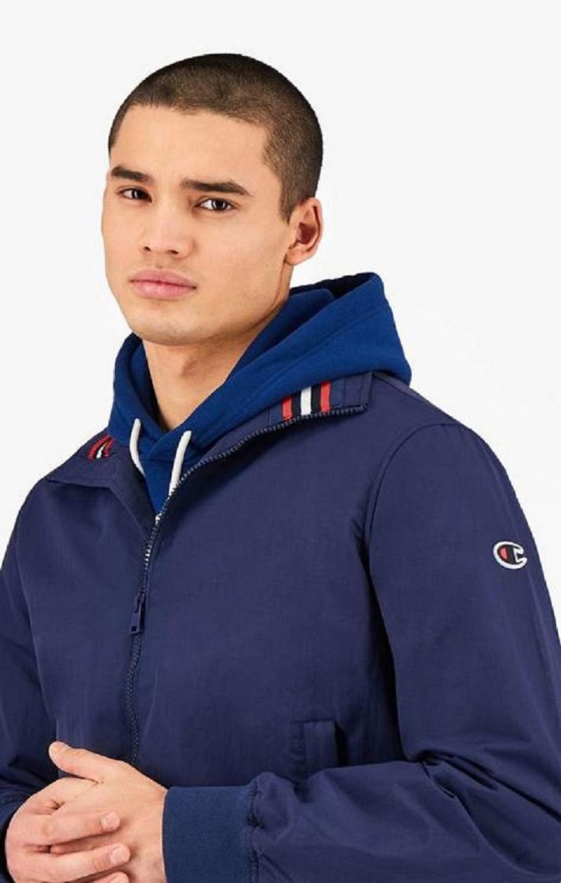 Champion Rubber C Zip-Through Jacket Jackor Herr Mörkblå | 7543-KIPAZ