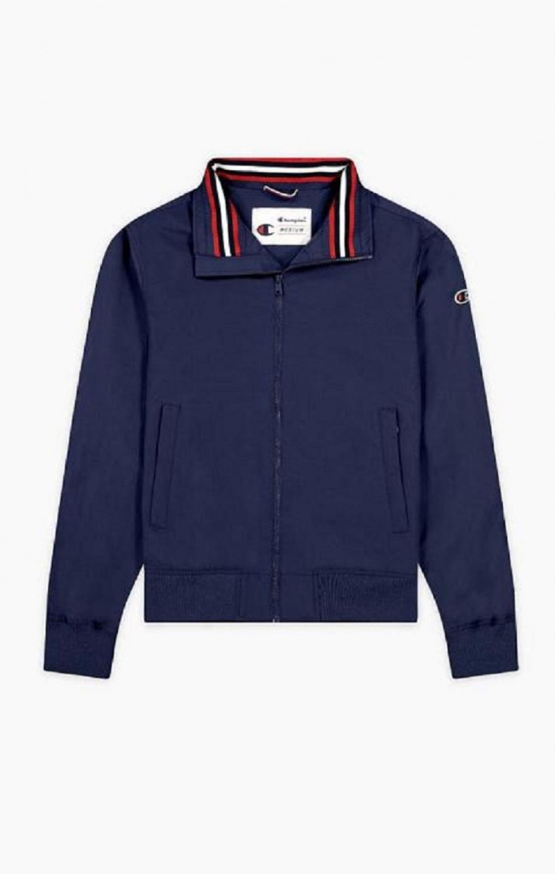 Champion Rubber C Zip-Through Jacket Jackor Herr Mörkblå | 7543-KIPAZ