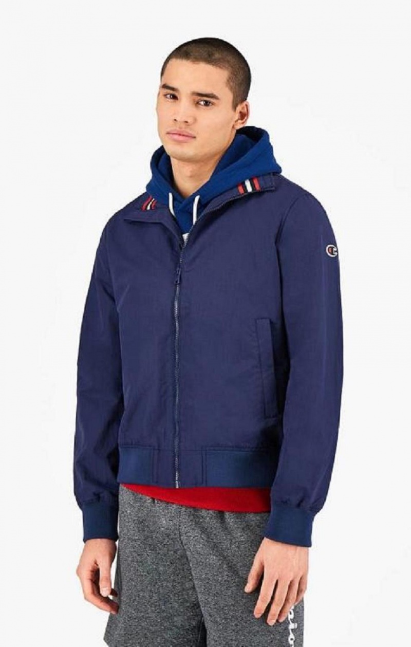 Champion Rubber C Zip-Through Jacket Jackor Herr Mörkblå | 7543-KIPAZ