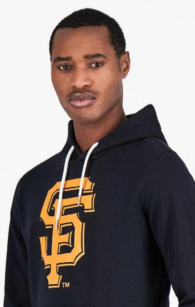 Champion San Francisco MLB Hoodie Hoodie Herr Svarta | 1059-GKCVX