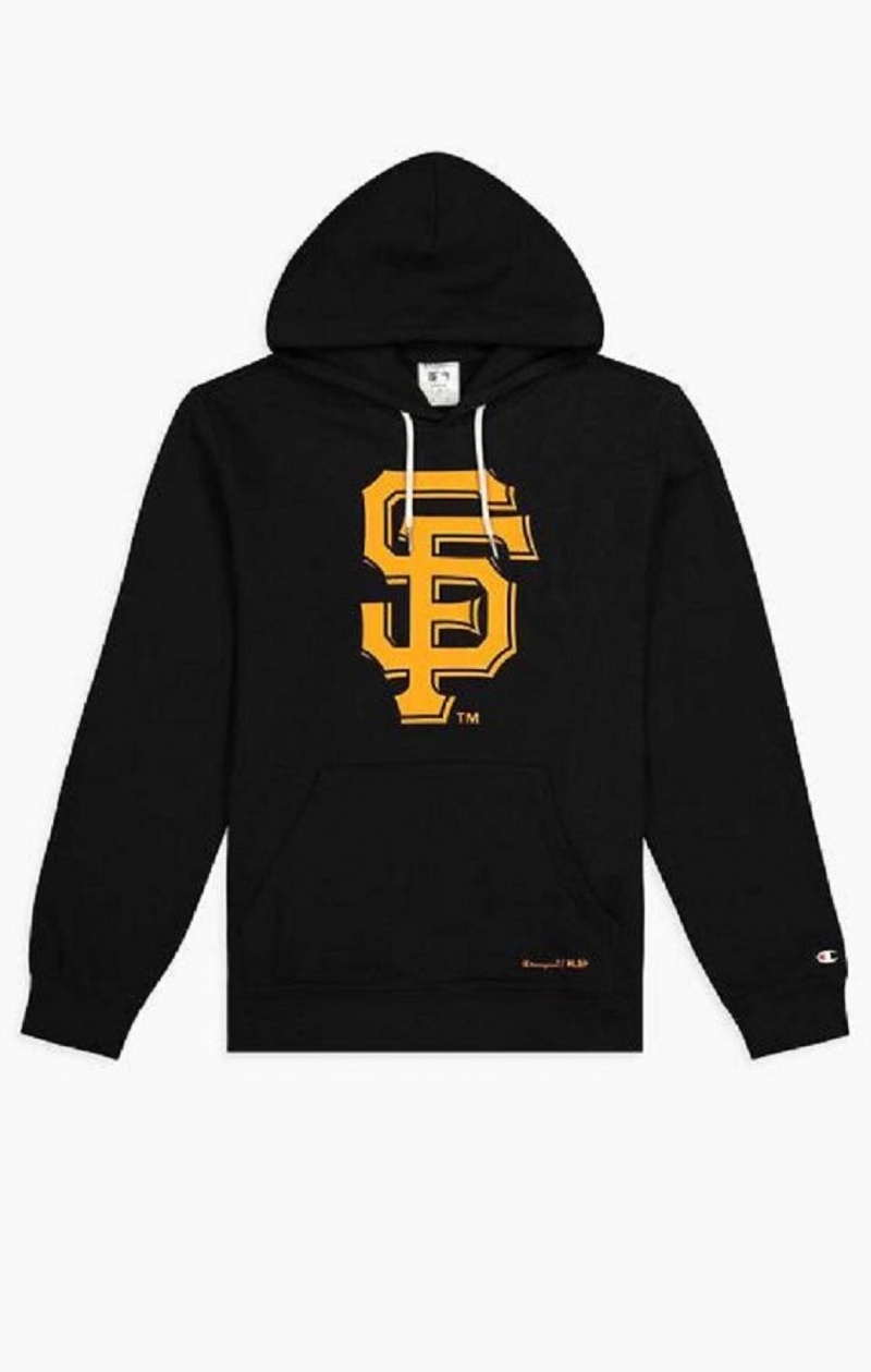 Champion San Francisco MLB Hoodie Hoodie Herr Svarta | 1059-GKCVX