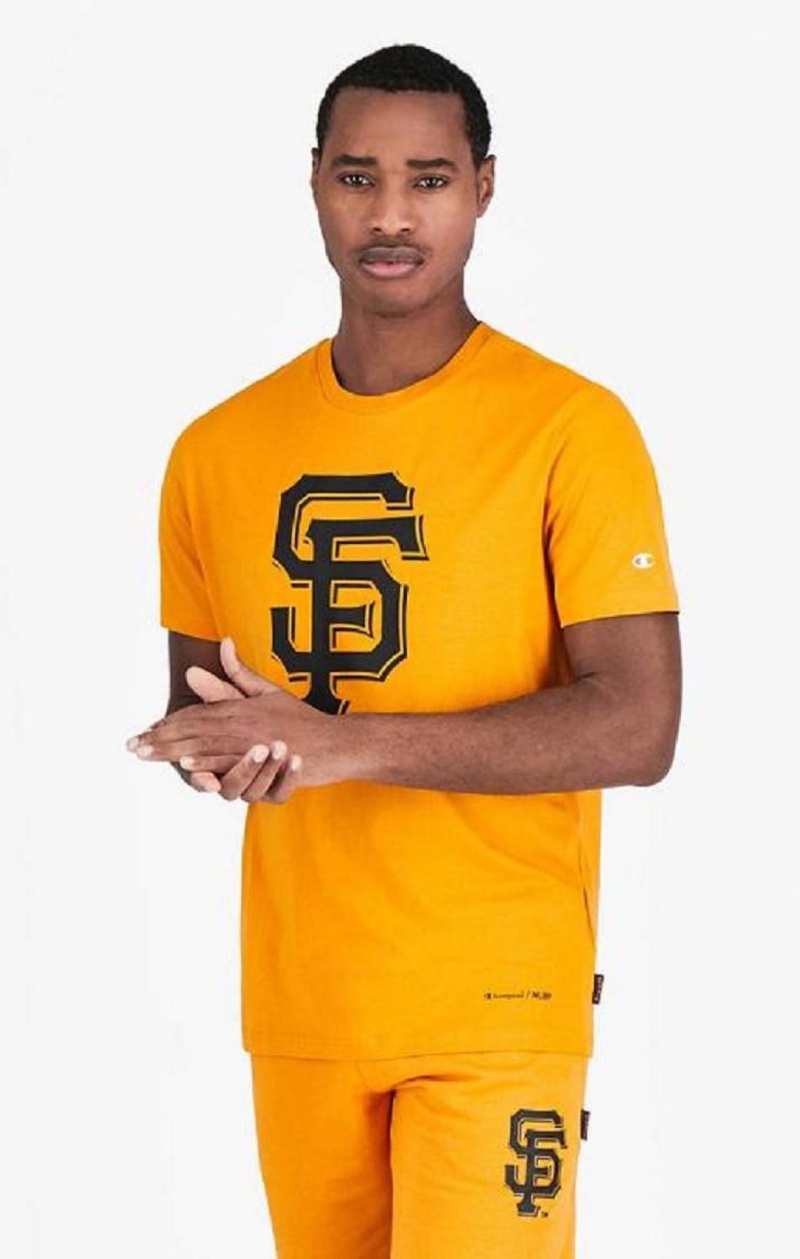 Champion San Francisco MLB T-Shirt T-shirt Herr Orange | 2857-AKODE