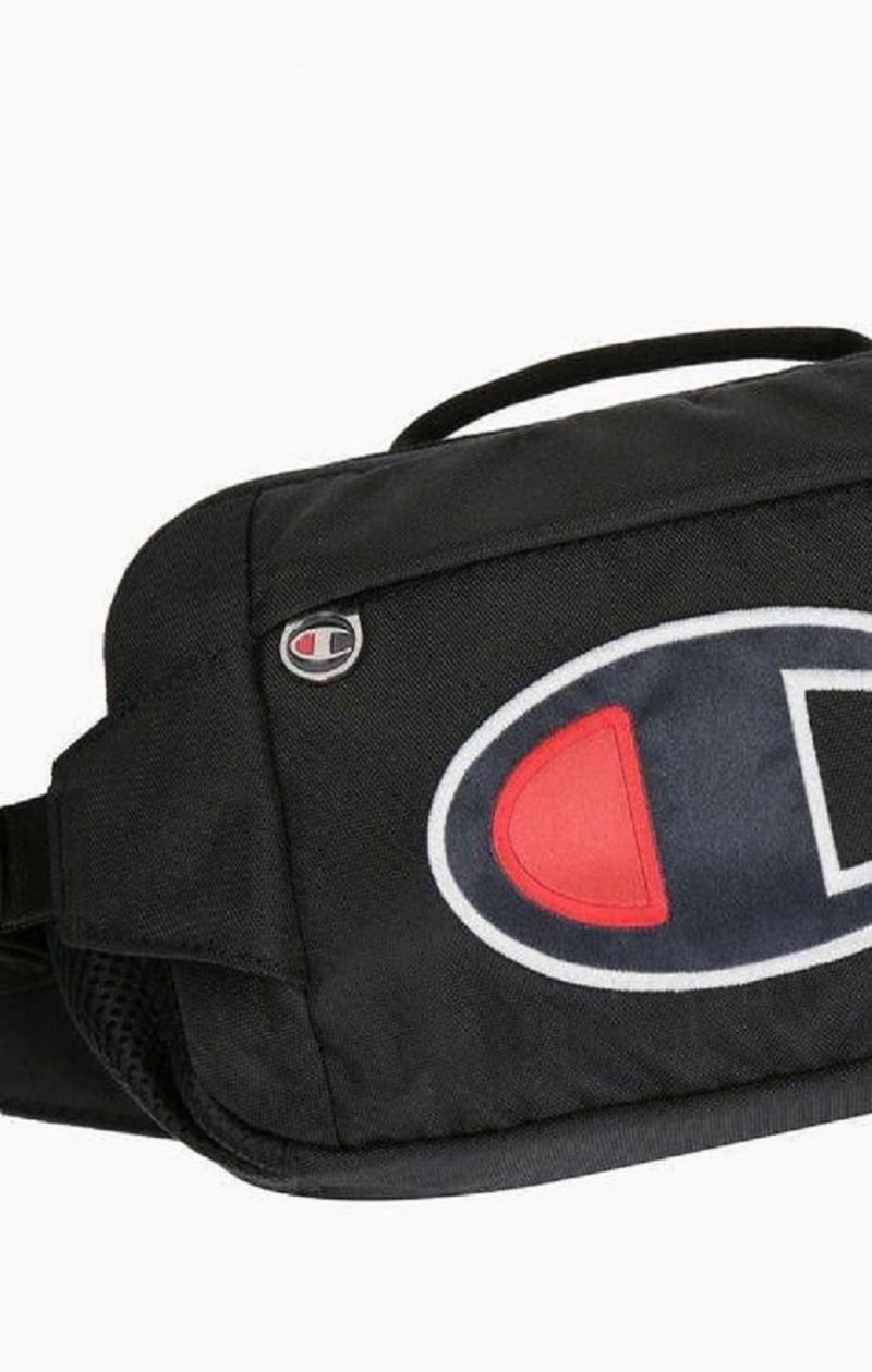 Champion Satin C Logo Patch Utility Belt Bag Väskor Herr Svarta | 8435-WFPRJ