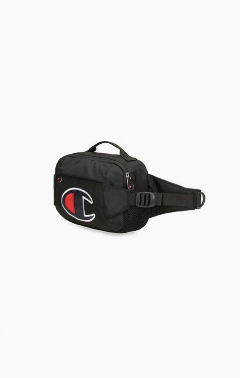 Champion Satin C Logo Patch Utility Belt Bag Väskor Herr Svarta | 8435-WFPRJ