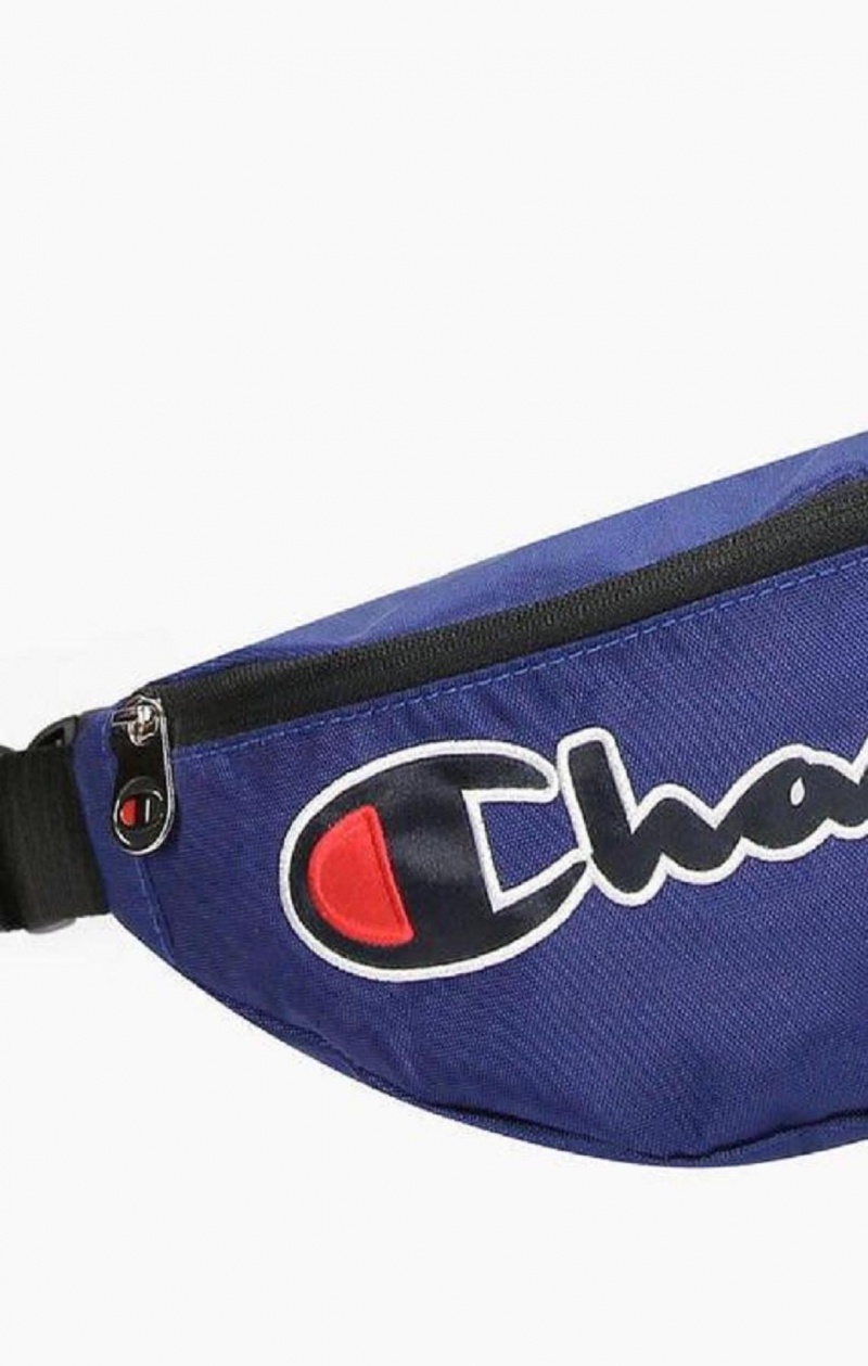 Champion Satin Script Logo Patch Belt Bag Väskor Herr Blå | 0375-FRQTI