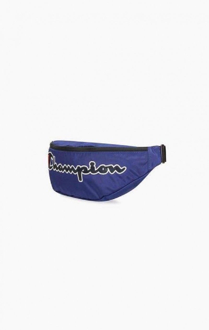 Champion Satin Script Logo Patch Belt Bag Väskor Herr Blå | 0375-FRQTI