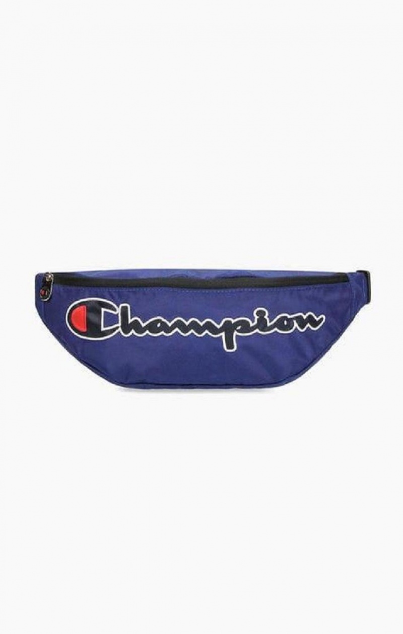 Champion Satin Script Logo Patch Belt Bag Väskor Dam Blå | 7659-AZOYU