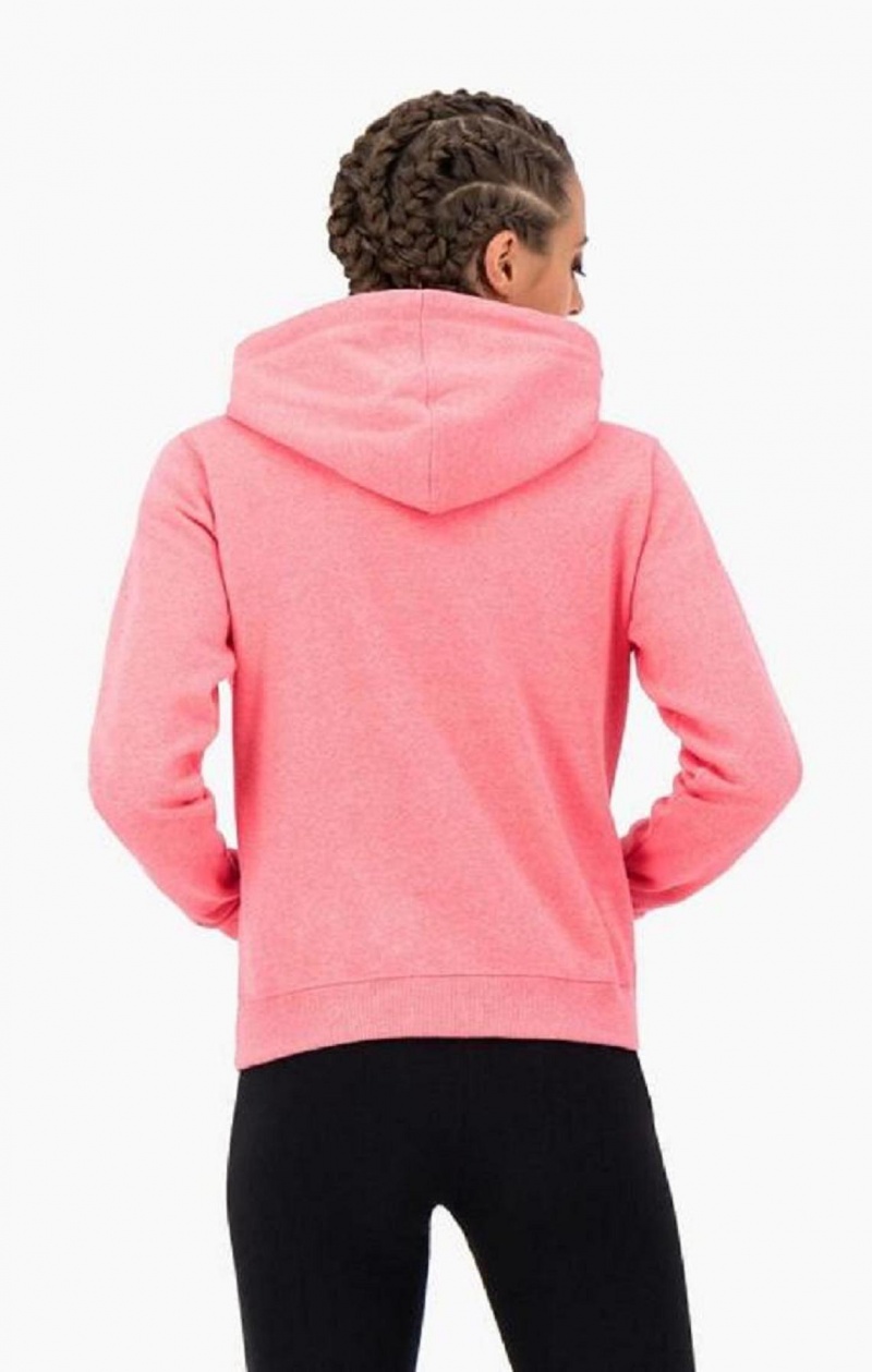 Champion Satin Stitch Script Logo Hoodie Hoodie Dam Rosa | 3409-EIGAD