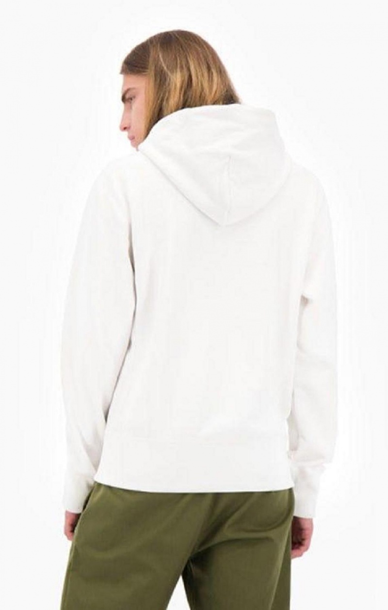 Champion Script Logo Arm Reverse Weave Hoodie Hoodie Herr Vita | 3658-RXNHB