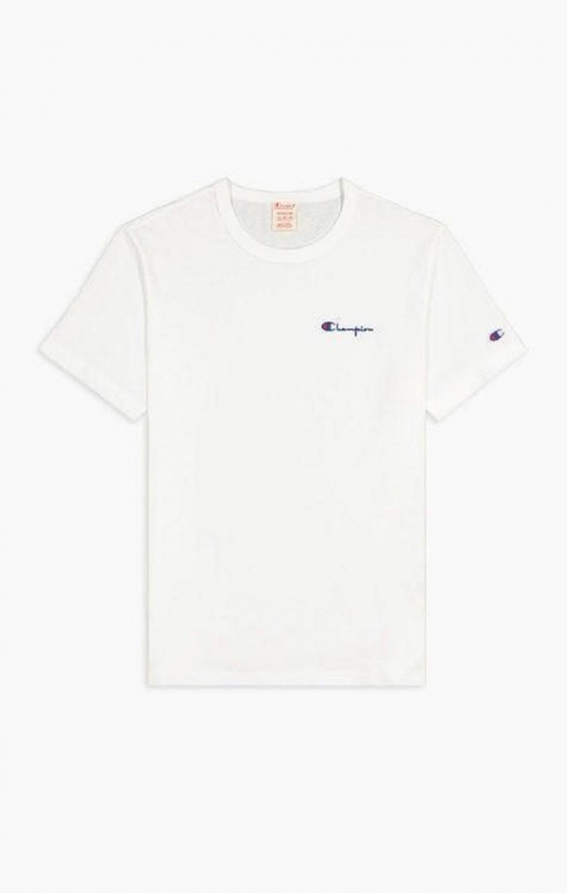 Champion Script Logo Back Crew Neck T-Shirt T-shirt Herr Vita | 5463-ZTFAU