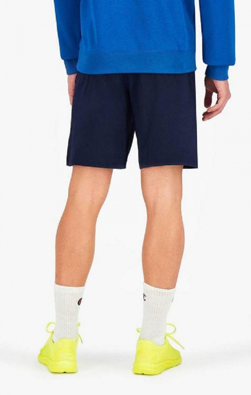 Champion Script Logo Bomull Shorts Shorts Herr Mörkblå | 6345-YKHPM