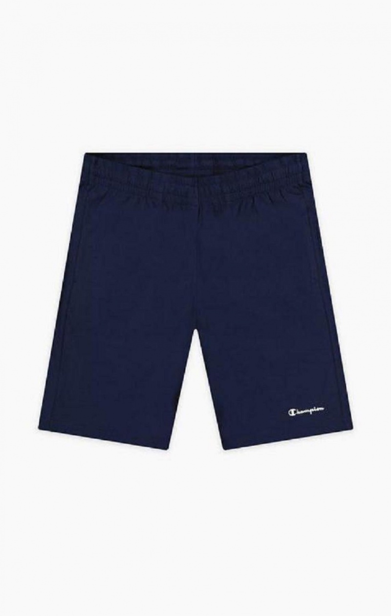 Champion Script Logo Bomull Shorts Shorts Herr Mörkblå | 6345-YKHPM