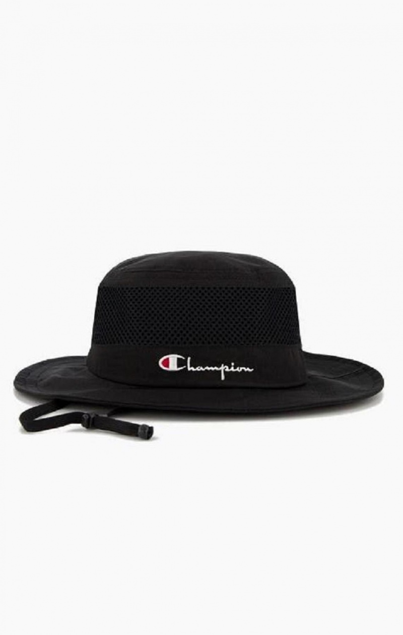 Champion Script Logo Bucket Hat Hatt Herr Svarta | 4635-THVXS