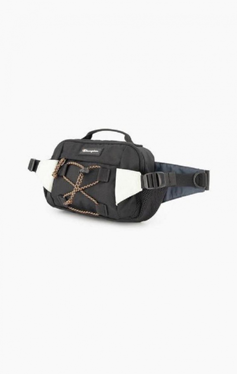 Champion Script Logo Coated Explorer Belt Bag Väskor Herr Svarta | 9350-RQBZP