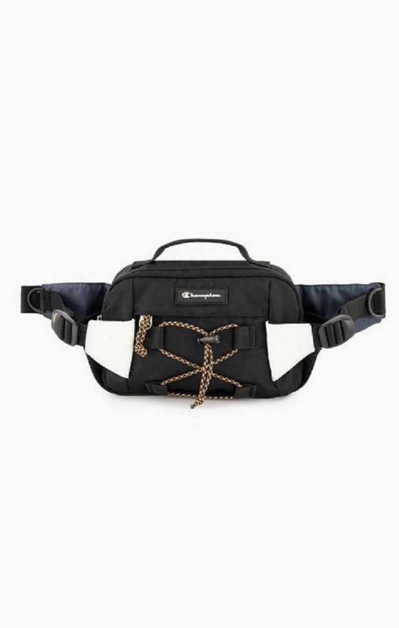 Champion Script Logo Coated Explorer Belt Bag Väskor Herr Svarta | 9350-RQBZP